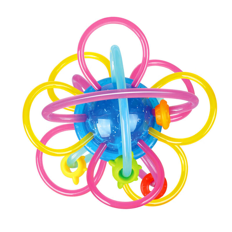 汇乐玩具曼哈顿手抓球婴儿磨牙棒婴儿玩具生日礼物  汇乐星河牙胶球619A