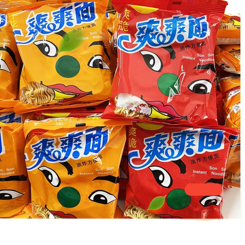 巢浩方便面 儿时回忆爽爽面鸡汁伊面干脆干吃面方便面10包装零食 经典橙袋发10包(+1包)