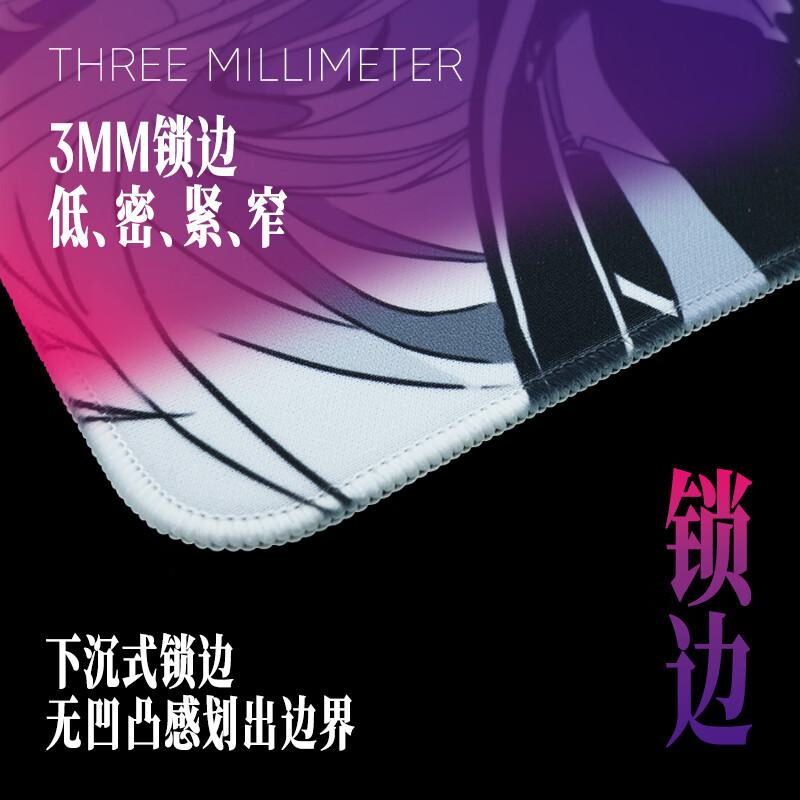 首席玩家(1st player)双子星专业电竞鼠标垫FPS打瓦低敏二次元桌垫超大 棱 350x300mm