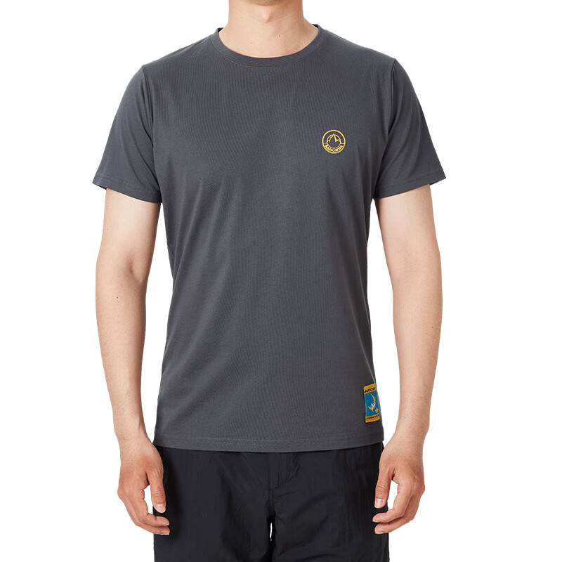 拉思珀蒂瓦（LA SPORTIVA）户外T恤 夏季户外休闲透气攀岩圆领短袖 男女款 碳灰/伽罗黄 M