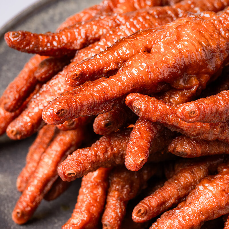 沈万三虎皮凤爪卤香味鸡爪卤鸡爪开袋即食零食独立包装东哥同款苏州特产 虎皮凤爪夜宵零食90g*3袋推荐