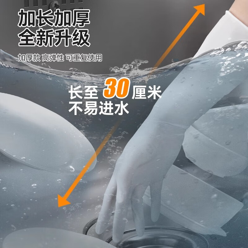 苏力达丁晴手套一次性手套食品级厨房洗碗家务丁腈手套防滑耐磨干活防水 白色食品级秉秀丁腈手套 30只装 M【适用掌宽8-9cm】