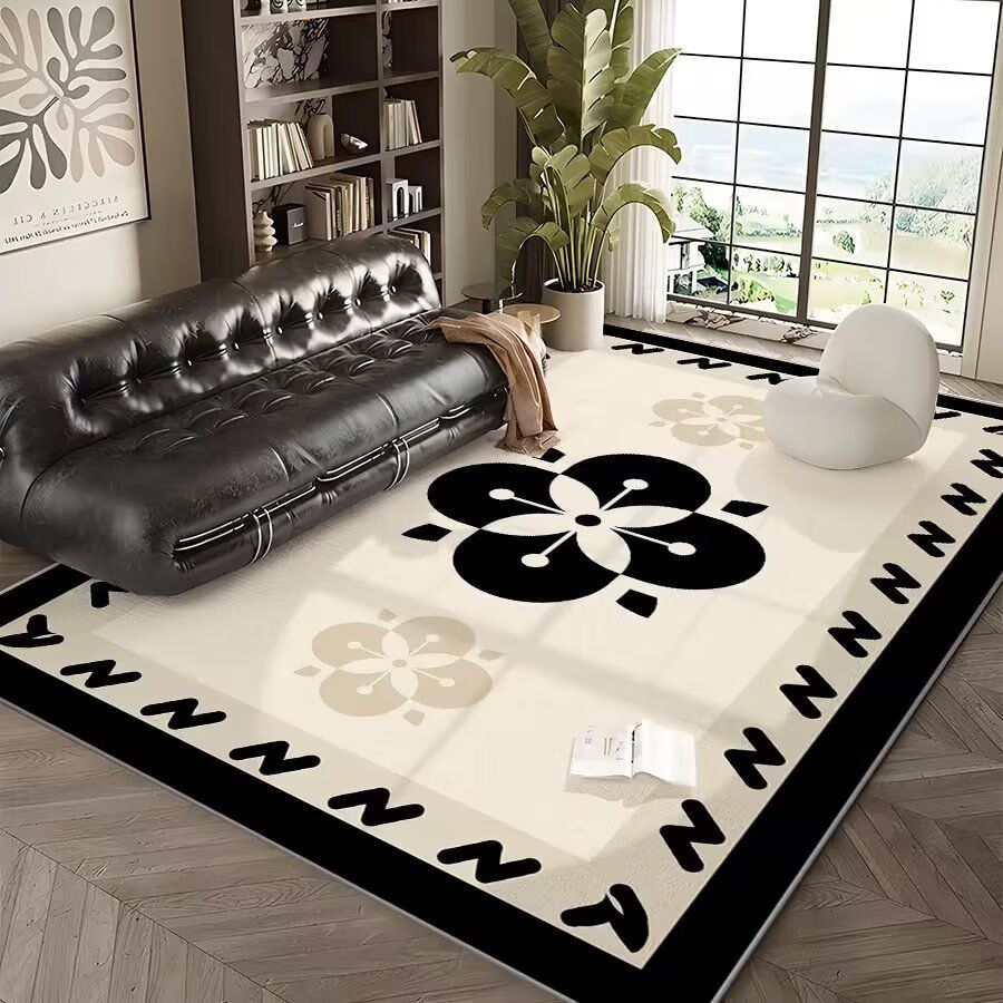 KAYE地毯客厅北欧简约满铺免洗地垫轻奢卧室床边毯大面积家用茶几毯子 SJR-艾米丽-08 60x160cm