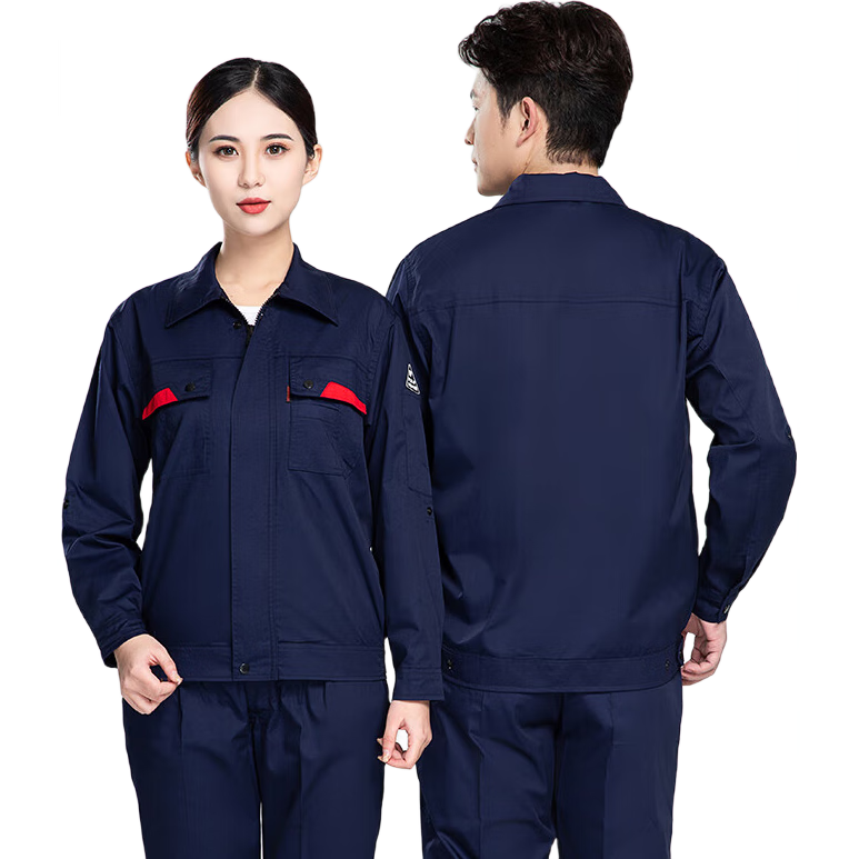 保羅嵐芝防靜電工作服套裝男女夏季長(cháng)袖透氣吸汗工地工程服汽修勞保服定制