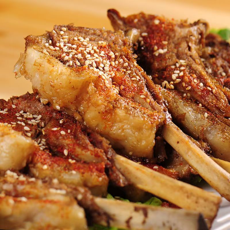 法式羊排战斧羊排羊肋排新鲜烧烤烤肉 战斧羊排*500g