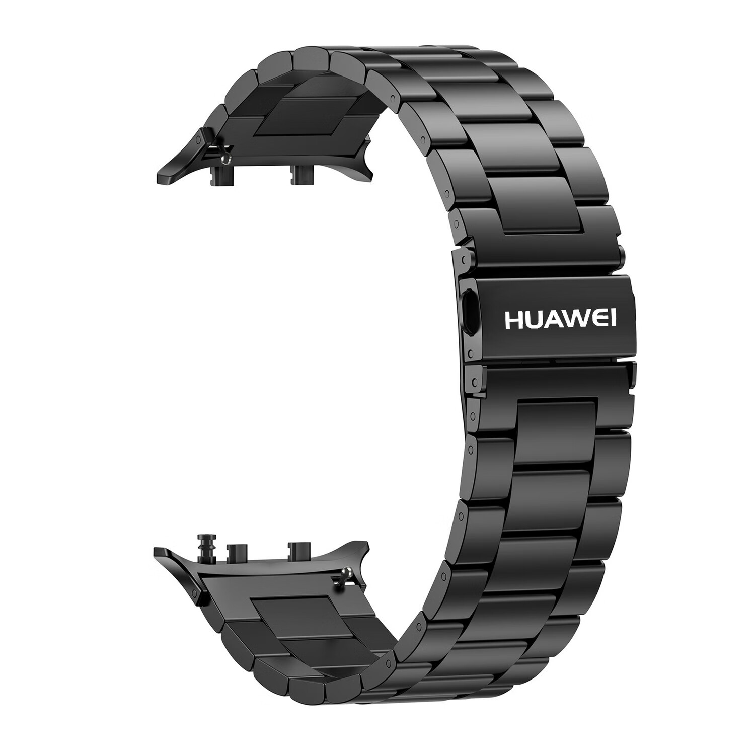 之宋适用华为Watch D2手表金属表带 d2运动米兰磁吸精钢商务男款腕带 黑色三株精钢款 华为watchD2