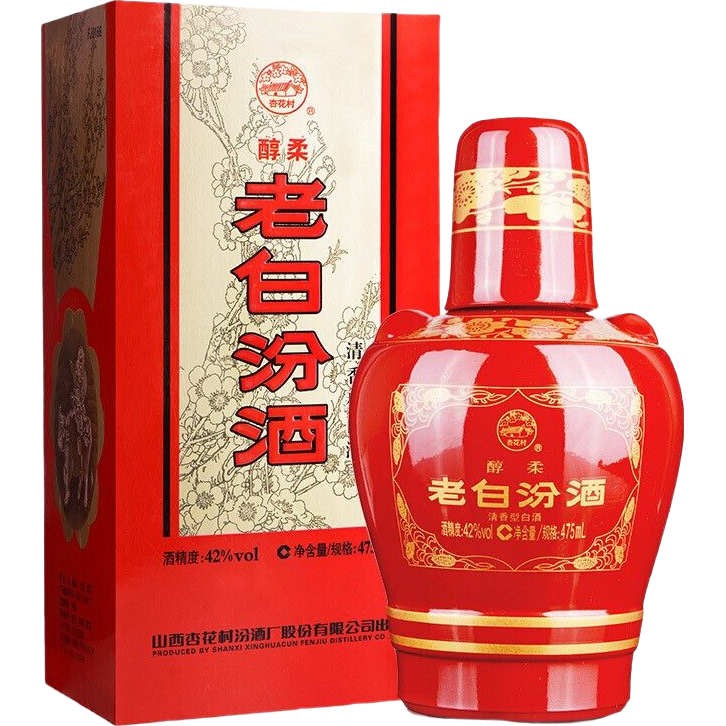 plus会员：汾酒 白酒 老白汾醇柔 清香型 42度475ml单瓶装
