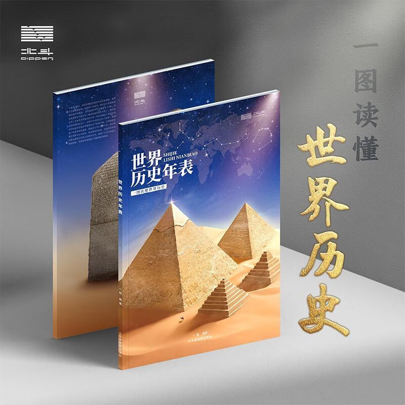 【北斗首发】中国历史年表+世界历史年表 中国历史发展脉络,古代近现代史长卷时间轴地图大事记,尽观世界文明发展变迁历程,学生实用历史知识要点速 中国历史年表+世界历史年表【2册】