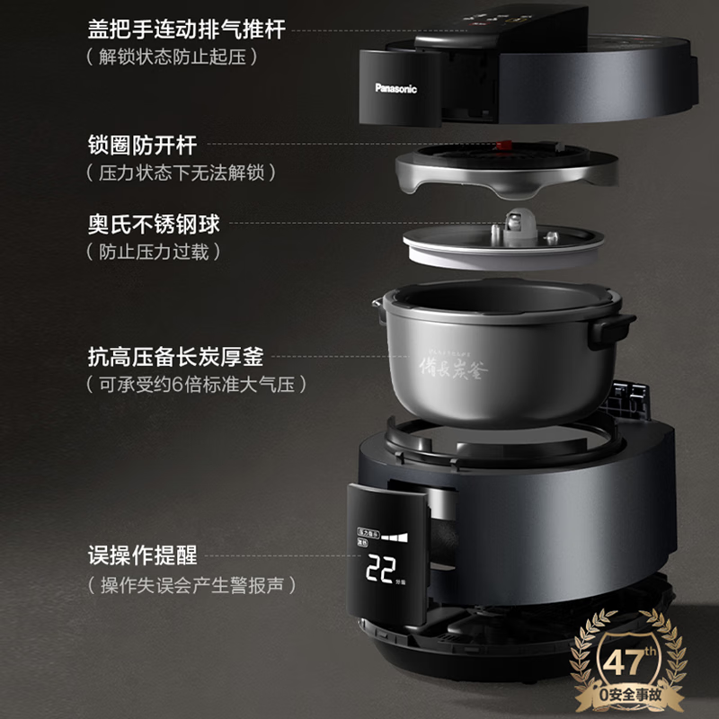 松下（Panasonic）电饭煲大容量IH电磁加热智能多功能可预约SR-PE401-K 4L [试用机]PE401-K 4L