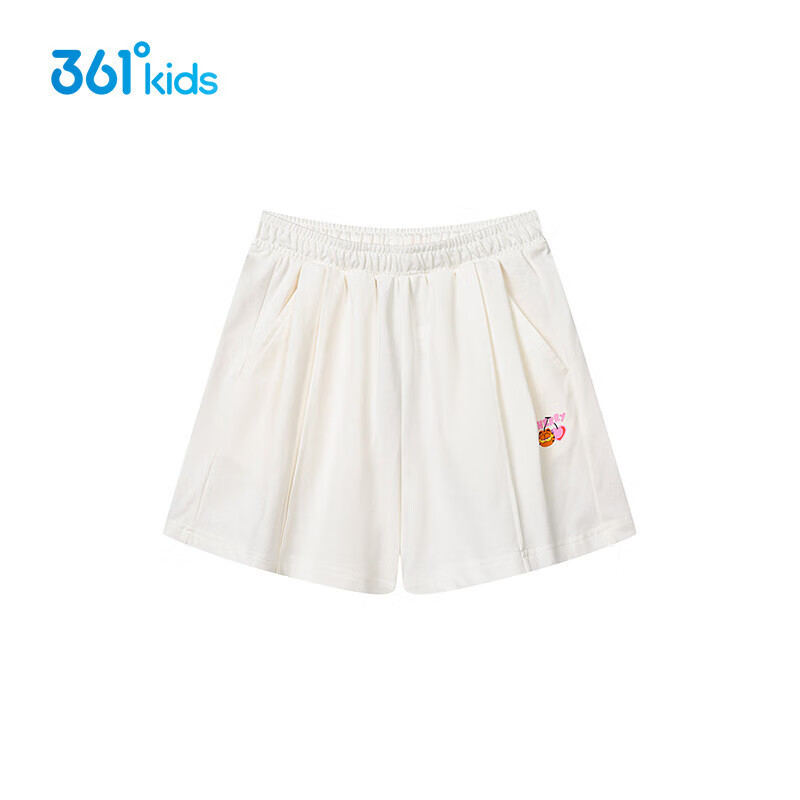 361°【商場(chǎng)同款】童裝女童針織短褲2025年夏季新款中大童休閑短褲 羽白 130