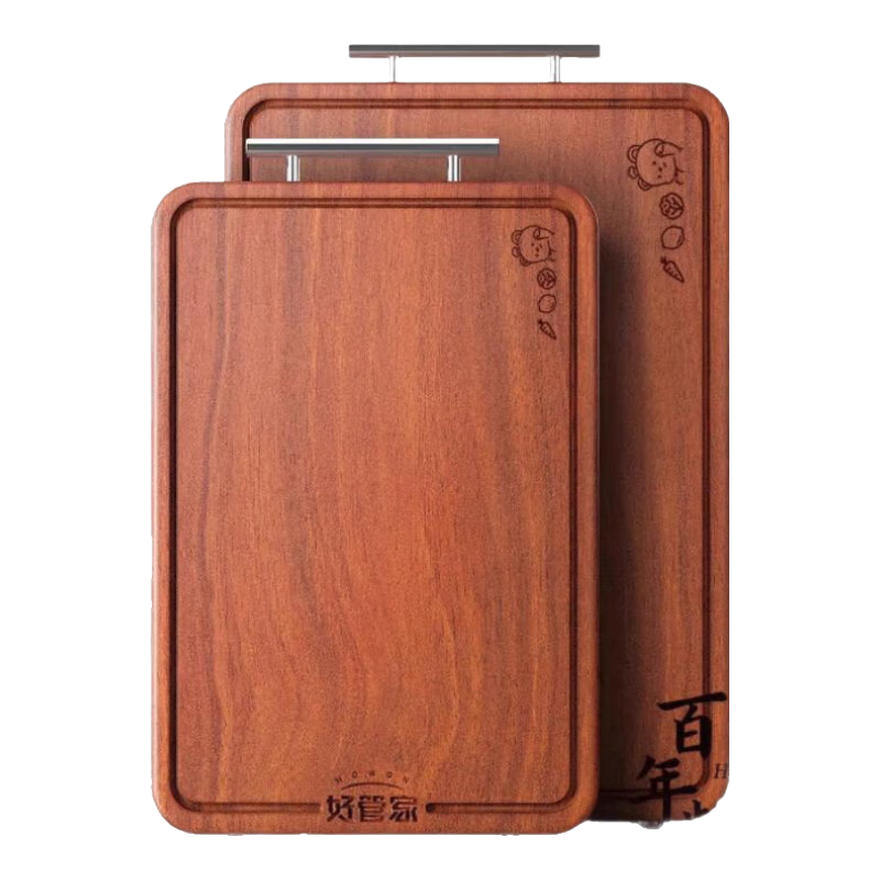 好管家砧板菜板家用案板厨房切菜板抗菌防霉刀板面板 【红檀王】加大加厚整木50cm