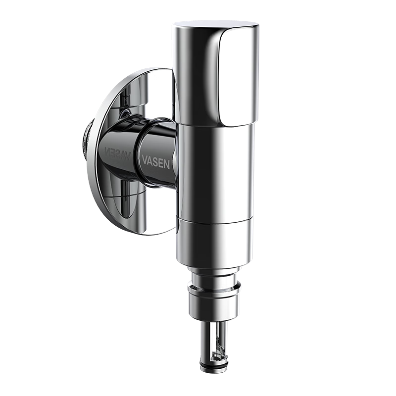 伟星洗衣机水龙头角阀  4分黄铜脱管止水迷你短款卡扣螺纹防脱落1123