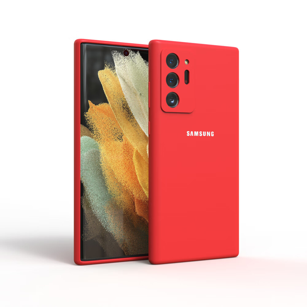 适用于三星Galaxy Note20全包肤液态手机壳Note20 Ultra保护壳 红色 三星GalaxyNote20 Ultra