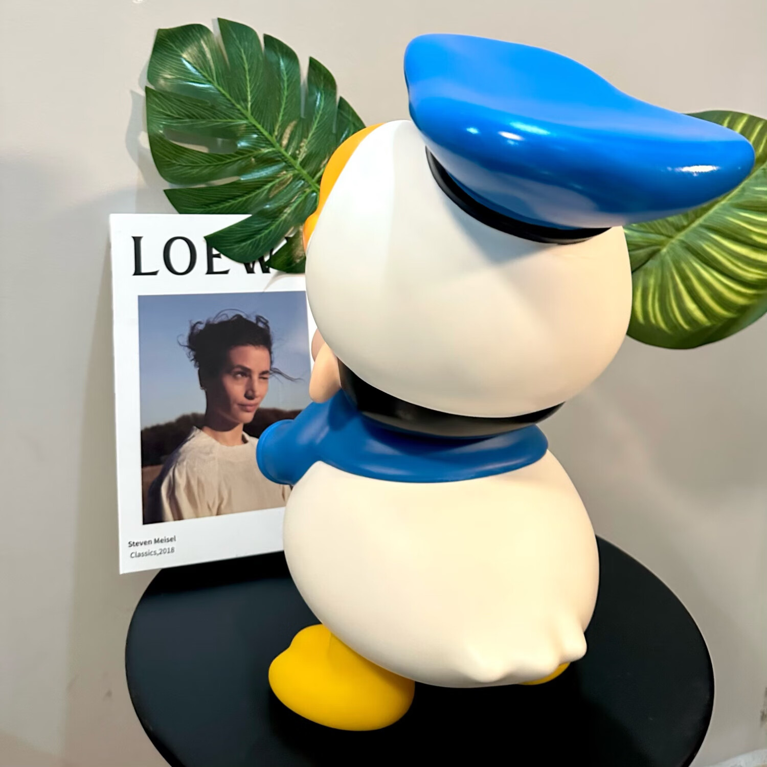 拉布布蜡笔小新洗澡雨衣顶正版潮玩手办桌面摆件动漫周边生日礼物 唐老鸭小新45CM【粉扑+彩妆蛋】