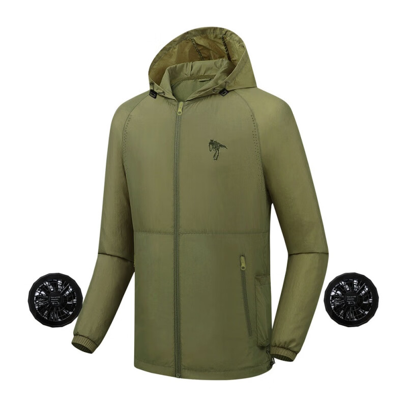 束烽冰丝风扇衣服降温工作服自带冰袋制冷空调服工地干活男女款防晒衫