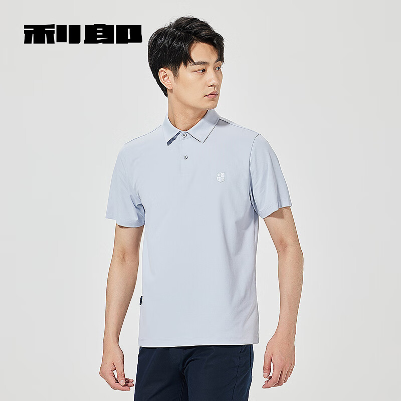 利郎【商场同款】吸湿速干短袖polo衫男夏季新款运动户外男士半袖 水蓝（25XTX1141Y） L 170/88A