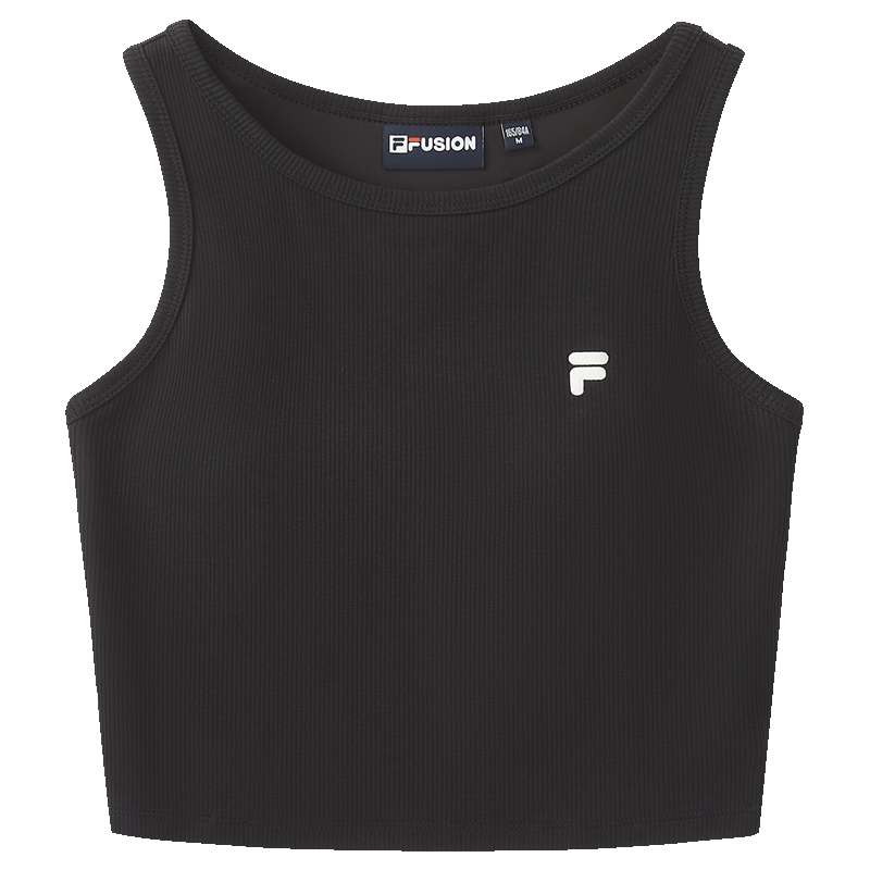FILA FUSION斐樂潮趙露思同款牌女子針織背心2025夏休閑緊身無袖上衣