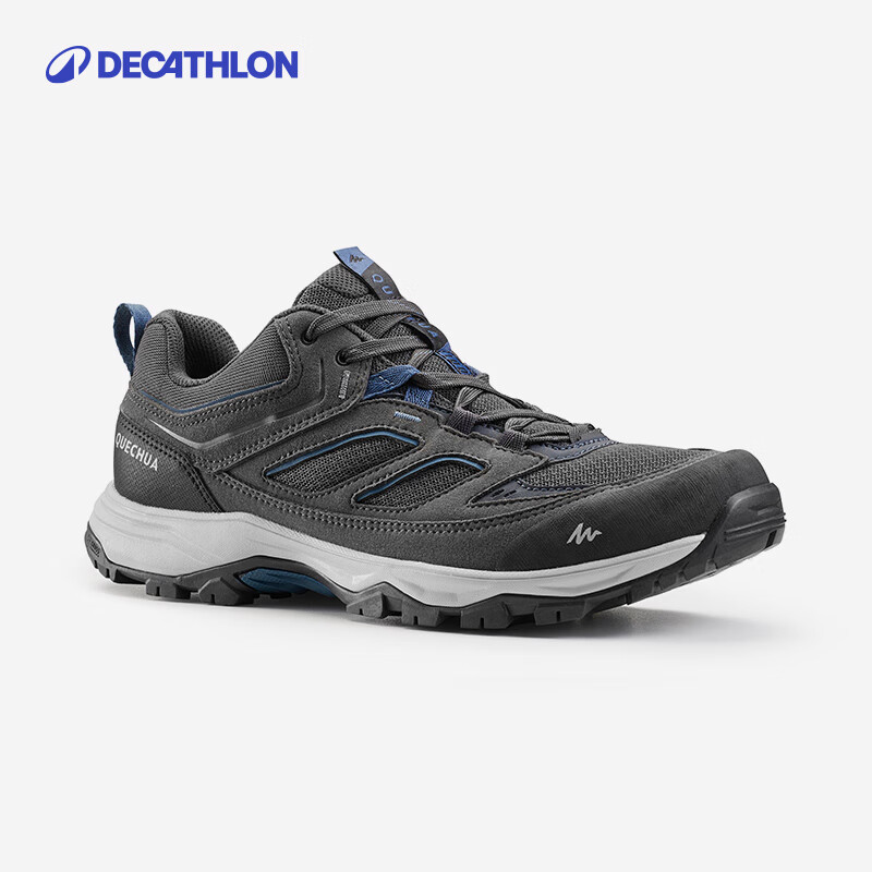 迪卡侬（DECATHLON）鞋登山鞋男户外防滑透气耐磨女运动鞋低帮旅游徒步鞋ODS MH100 男款-黑灰色 41