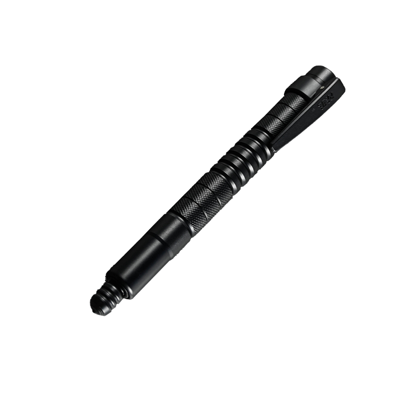 弘安保罗轻型特工2.0机械棍48CM战术自动伸缩甩棍户外多功能防身武器 黑色18英寸+牛皮横拔套