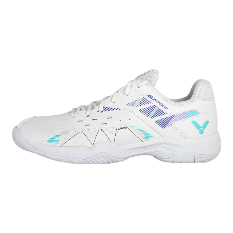 VICTOR威克多羽毛球鞋男女款透气减震排汗运动鞋宽楦P8500CLS亮白38