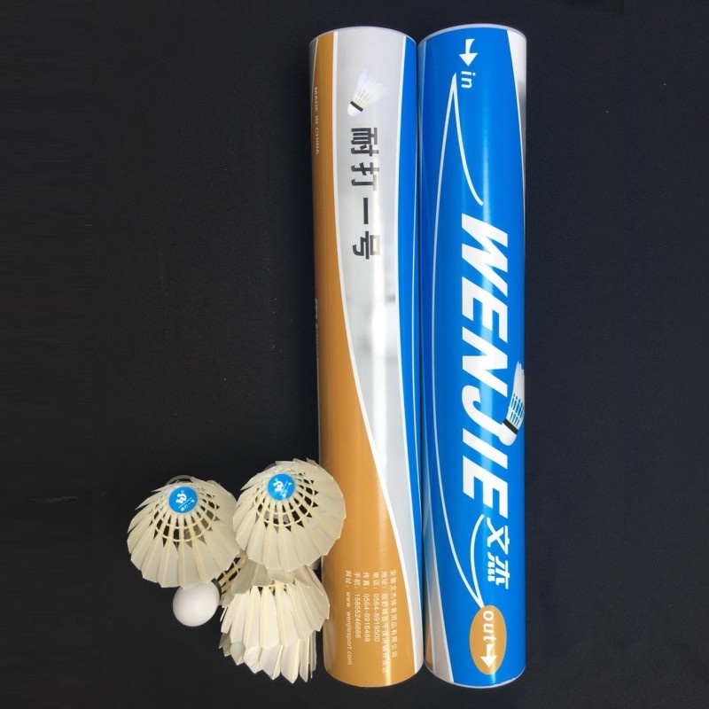 【闪电直发】wenjie文杰羽毛球耐打一号1号打不烂训练俱乐部12只装
