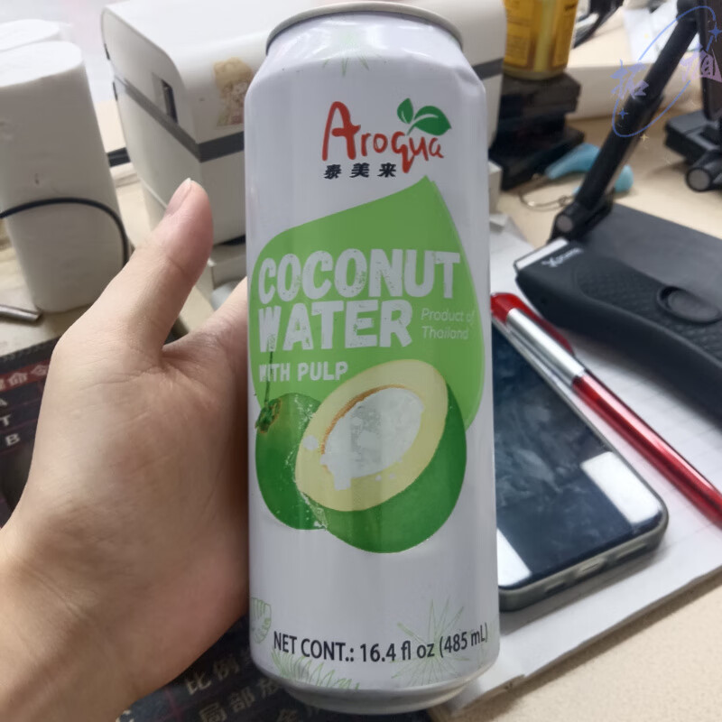 泰美来椰子水饮料485ml*6罐含椰肉果汁饮料 6罐