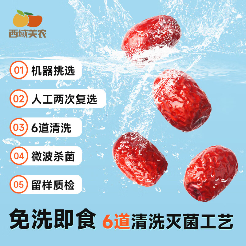 西域美农 一级新疆灰枣 蜜饯果干阿克苏特产 孕妇休闲零食煮粥煲汤 一级灰枣量贩装2500g*1箱