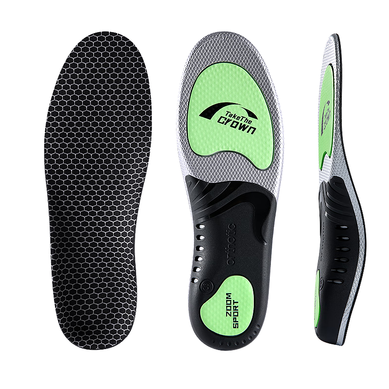 樂(lè )拓行2雙運動(dòng)專(zhuān)用鞋墊男軟彈站久不累踩屎感高彈減震防磨吸汗透氣防臭 2雙裝【綠黑】適用羽毛球/足弓抗扭 4142碼