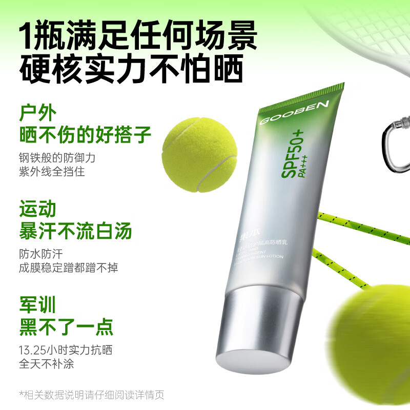 果本防晒霜 军训户外隔离清爽养肤美白防晒乳SPF50+PA+++ 美白防晒乳30g
