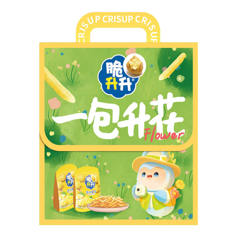 脆升升新品禮盒一包升花禮盒裝春季蜂蜜薯條薯片露營(yíng)大禮包小吃禮盒裝 一包升花春日禮盒842g