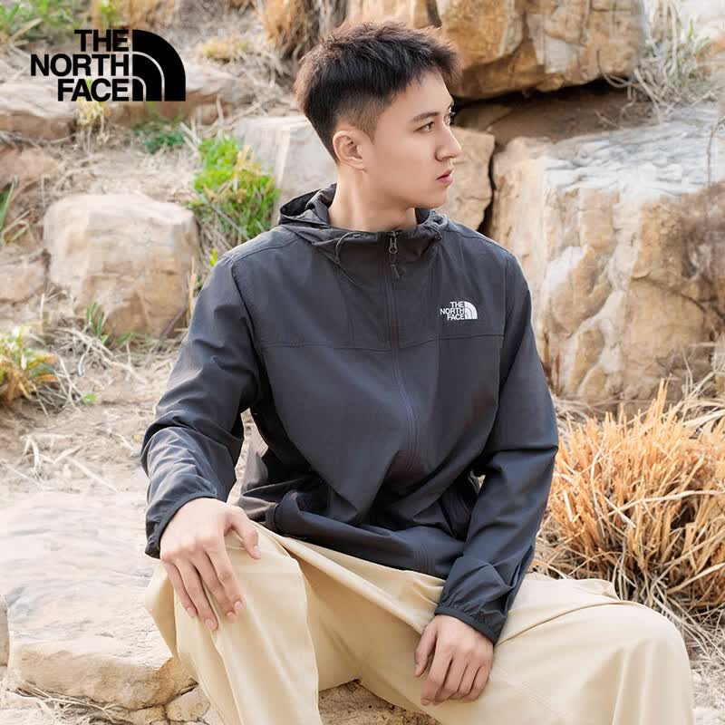 北面（The North Face）【都市机能系列】防晒衣男防紫外线UPF户外多效衣外套|4U8X 4EN/墨碳灰 XL /180