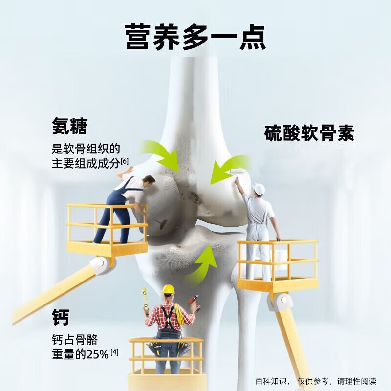 北京同仁蓝帽认证氨糖软骨素钙片 增加骨密度 氨糖钙片成人中老年 拍1发2【包含赠送共2瓶】共126片【氨糖