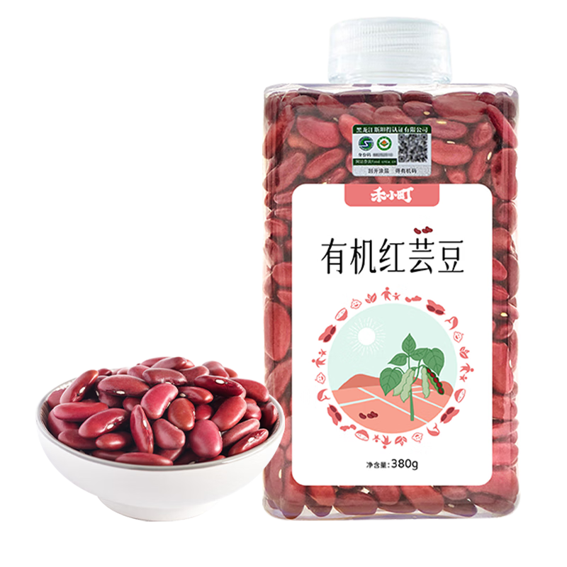 禾小町五常有機(jī)紅蕓豆380g 東北蕓豆腰豆菜豆飯豆粥米搭檔燉湯煮肉熬粥