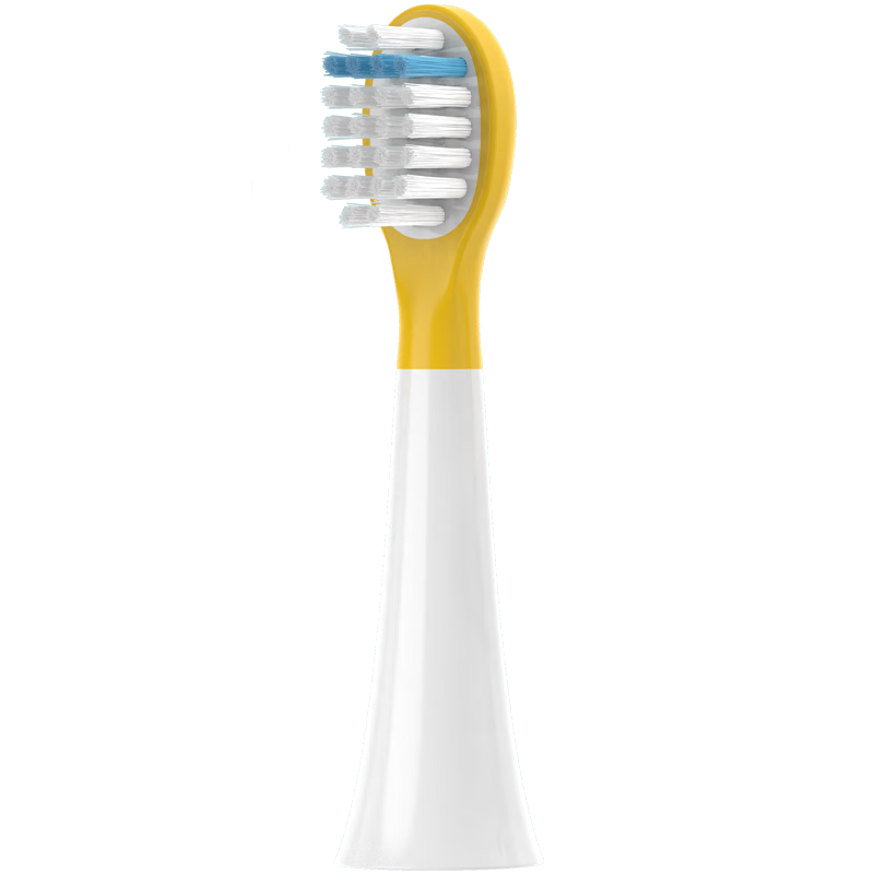 美天莱适配飞利浦hx2432儿童电动牙刷头hx243b/243p/hx2472/247y/2022/2032泡泡刷软毛莎莉鸡联名款 儿童包胶呵护刷黄色2支+蓝色2支