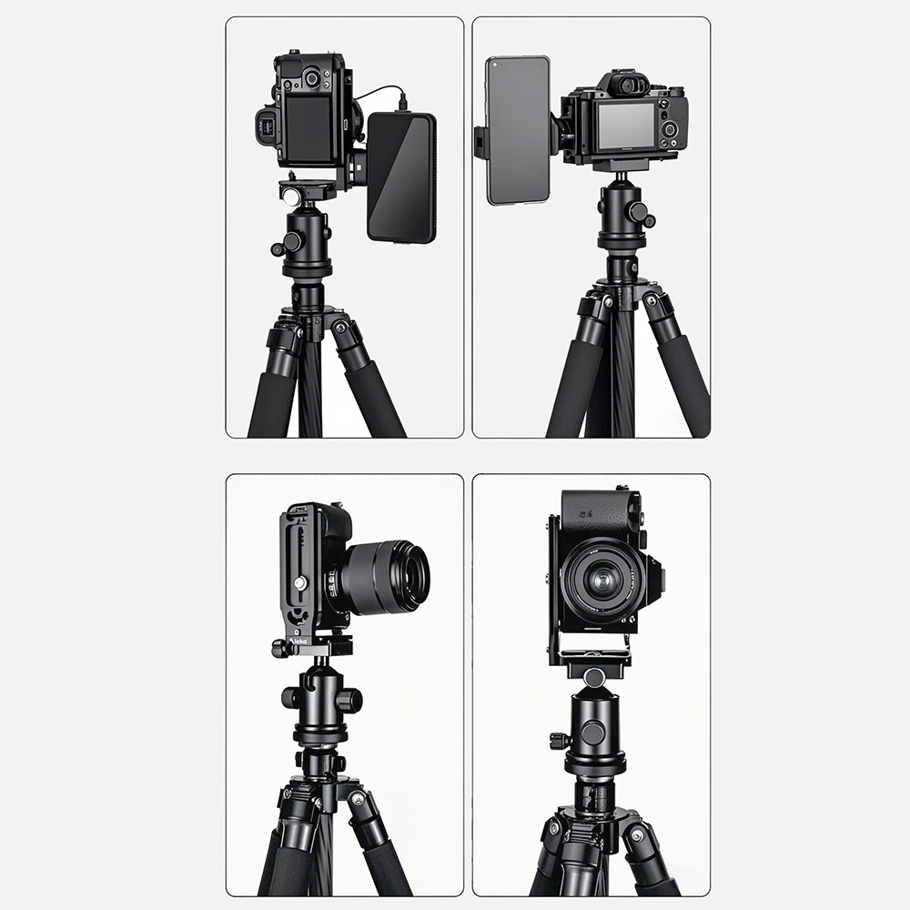 阿莱卡阿莱卡直播L型快装板竖拍板竖屏板适用索尼佳能快拆板通用 黑色