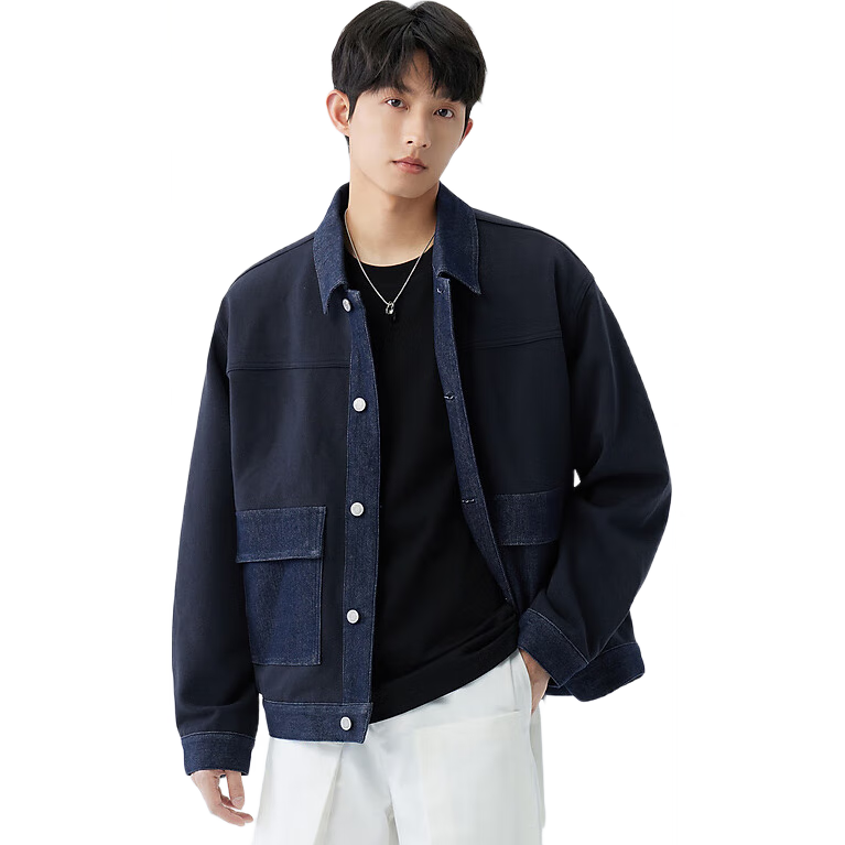 gxgjeans��װ2024���＾�¿��ƴ��ţ�мп����� ��ɫ-1 180/XL 128.2Ԫ