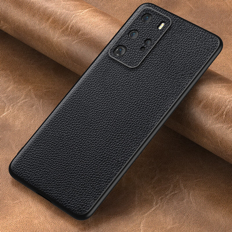 宋兵甲（ZOBIG）适用于华为P40/P40Pro手机壳真皮 防摔 头层牛皮 商务男士抗指纹抗手汗新款原创轻奢 经典黑【头层真牛皮】 华为 P40 Pro