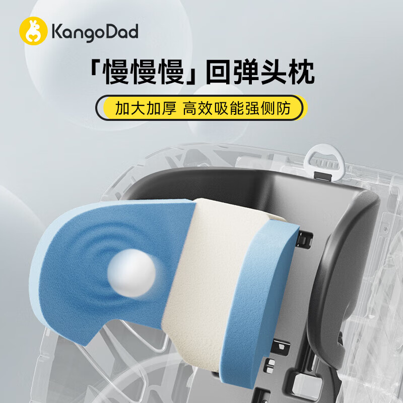 袋鼠爸爸儿童安全座椅0-12岁360度旋转新生儿车载汽车座椅星途pro星途3 星途3暗夜黑