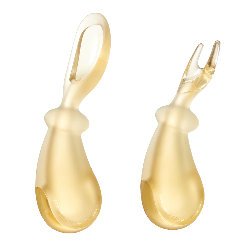 皇寵寶寶勺子6月嬰幼兒童學(xué)吃飯訓練叉勺輔食勺子1歲自主進(jìn)食餐具 【含收納盒】學(xué)食勺+叉