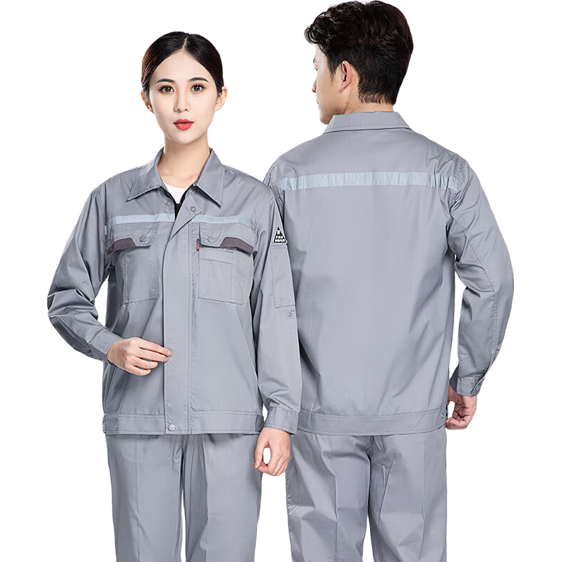 保羅嵐芝夏季薄款長袖防靜電工作服夏天工地戶外勞保服工廠車間工裝可定制