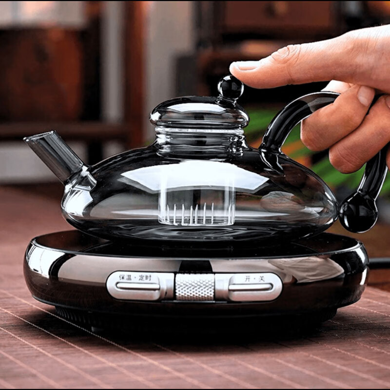 禾湉精选好物北欧大肚福鼠壶电陶炉家用保温煮茶器养生烧水壶70 电陶炉底座+小福壶+2只0ml