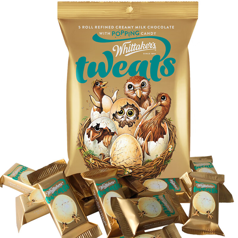 惠特克（whittakers）新西蘭Whittakers惠特克巧克力進(jìn)口椰子跳跳糖薄荷巧克力純可可脂 跳跳糖牛奶巧克力180g【8月到期