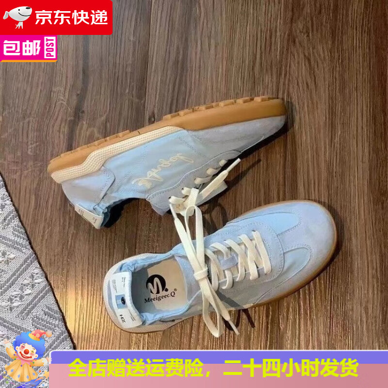 昌祥回力赵露思同款阿甘鞋女夏2025新款芭蕾德训鞋刺绣轻便透气运动小白鞋 米白色 升级款 37 尺码偏小,建议拍大一码
