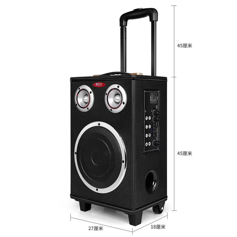 雅奇仕广场舞重低音无线蓝牙音箱音响户外话筒K歌家用大音量超重低音炮可插卡 标准无咪【8吋低音+双3吋高音】