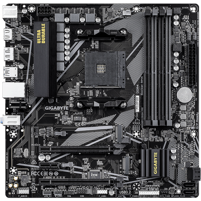 ΣGIGABYTEB550M DS3H R2DDR4ִ֧45005600X5700G5800X AMD B550 Socket AM4