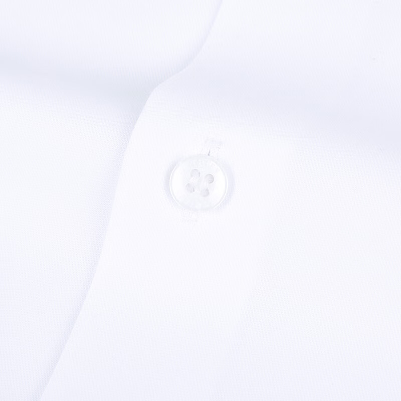 才子（TRIES）男士长袖衬衫纯色凉爽丝滑莫代尔桑蚕柔软面料商务衬衣白衬杉上装 白色 2XL 41(175/96A)