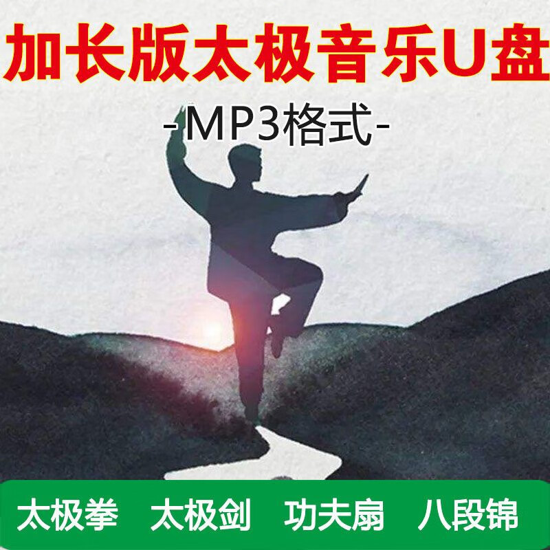程驼（CHENGTUO）太极音乐u盘陈杨氏太极拳纯音乐加长版带口令太极剑功夫扇纯音乐 185首太极音乐大全 4GB