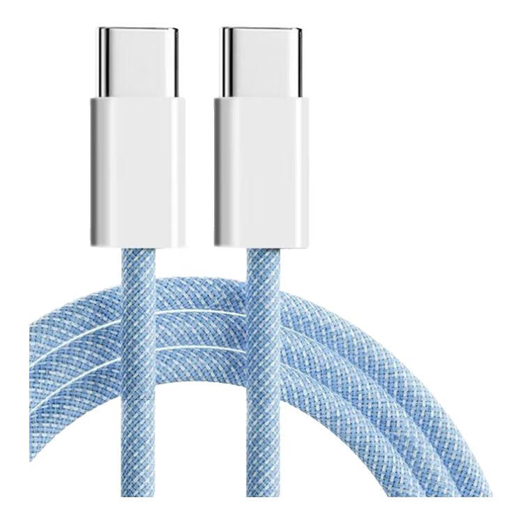 POSKELRTY适用于苹果15/16/17充电线Type-C数据线双头PD60W快充c to c TYPE-C 手机 双TYPE-C蓝色 1.5m