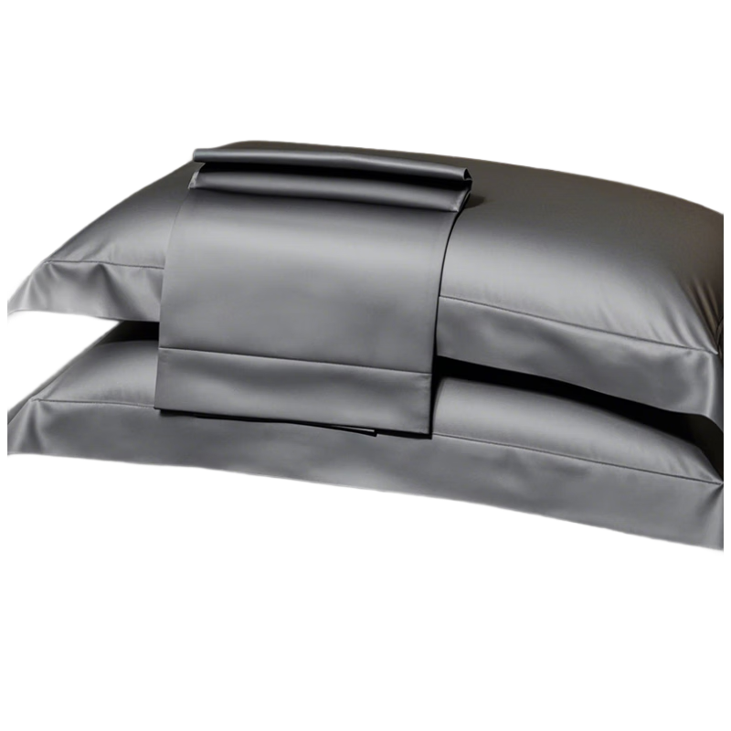 然牌 五星级酒店枕套 A类100支纯棉简约枕头套贡缎枕芯套 银灰色 单只