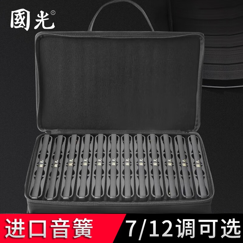 国光24孔12调7调套装口琴旗舰店演奏初学者入门 7调套装哑光黑